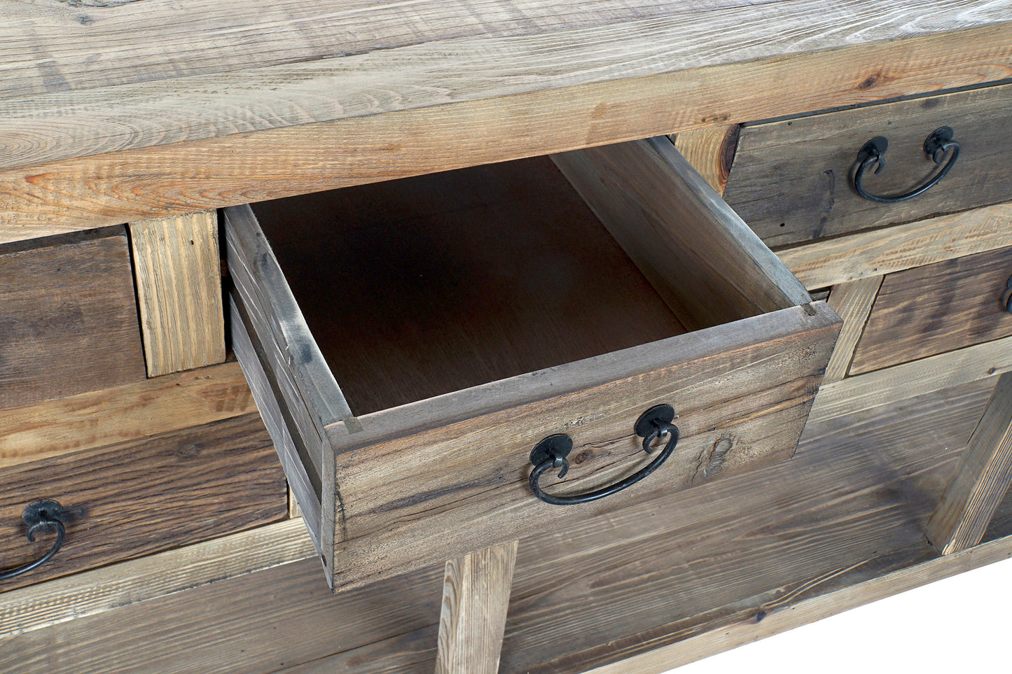 Buffet pino 190*45*80cm envejecido marron