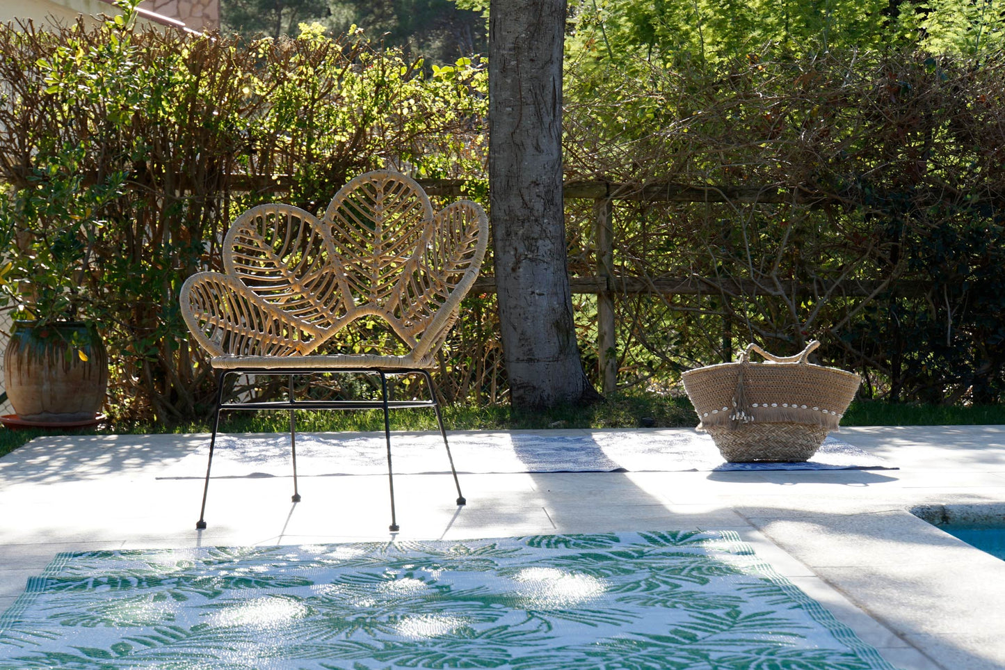 Silla ratan sintetico metal 76*67*86cm