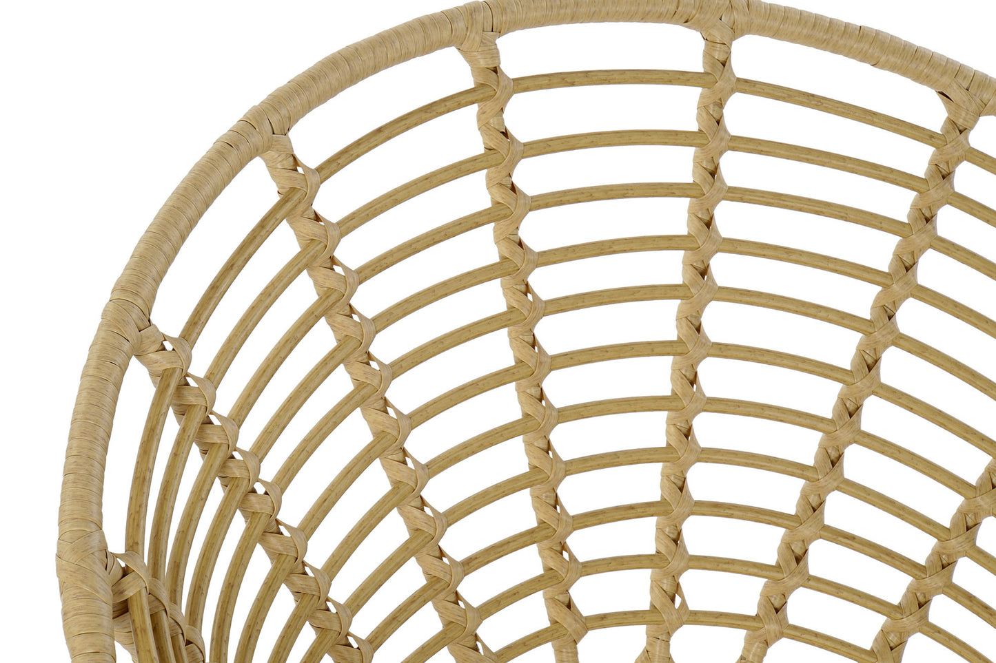 Silla ratan sintetico metal 72*64*78cm natural