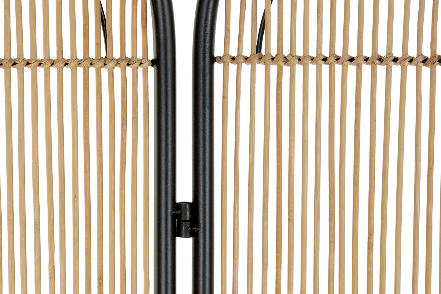 Biombo ratan metal 126*2*180 natural marron