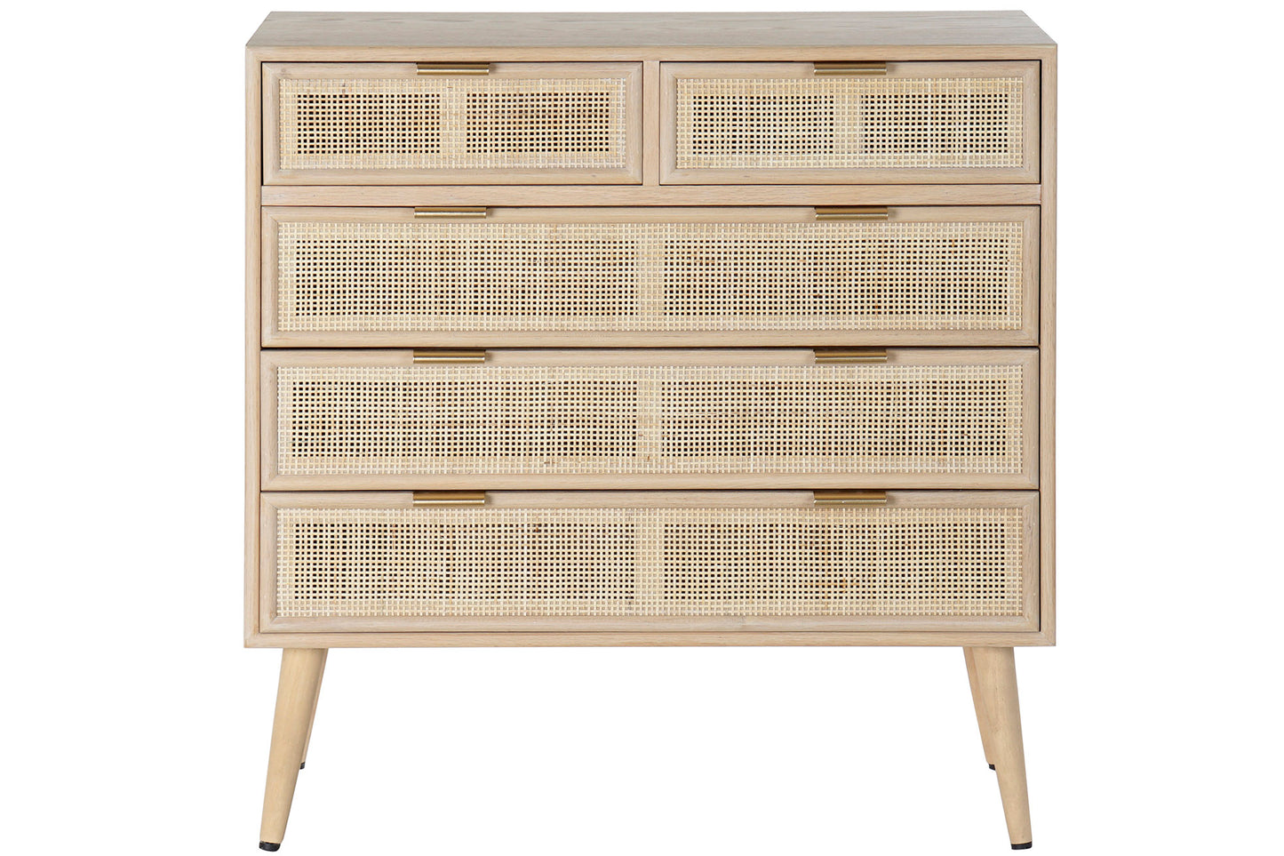 Comoda paulownia mdf 80*39.5*81cm rejilla natural