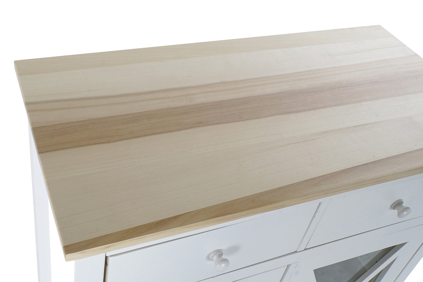 Cajonera alamo cristal 80*40*85cm blanco
