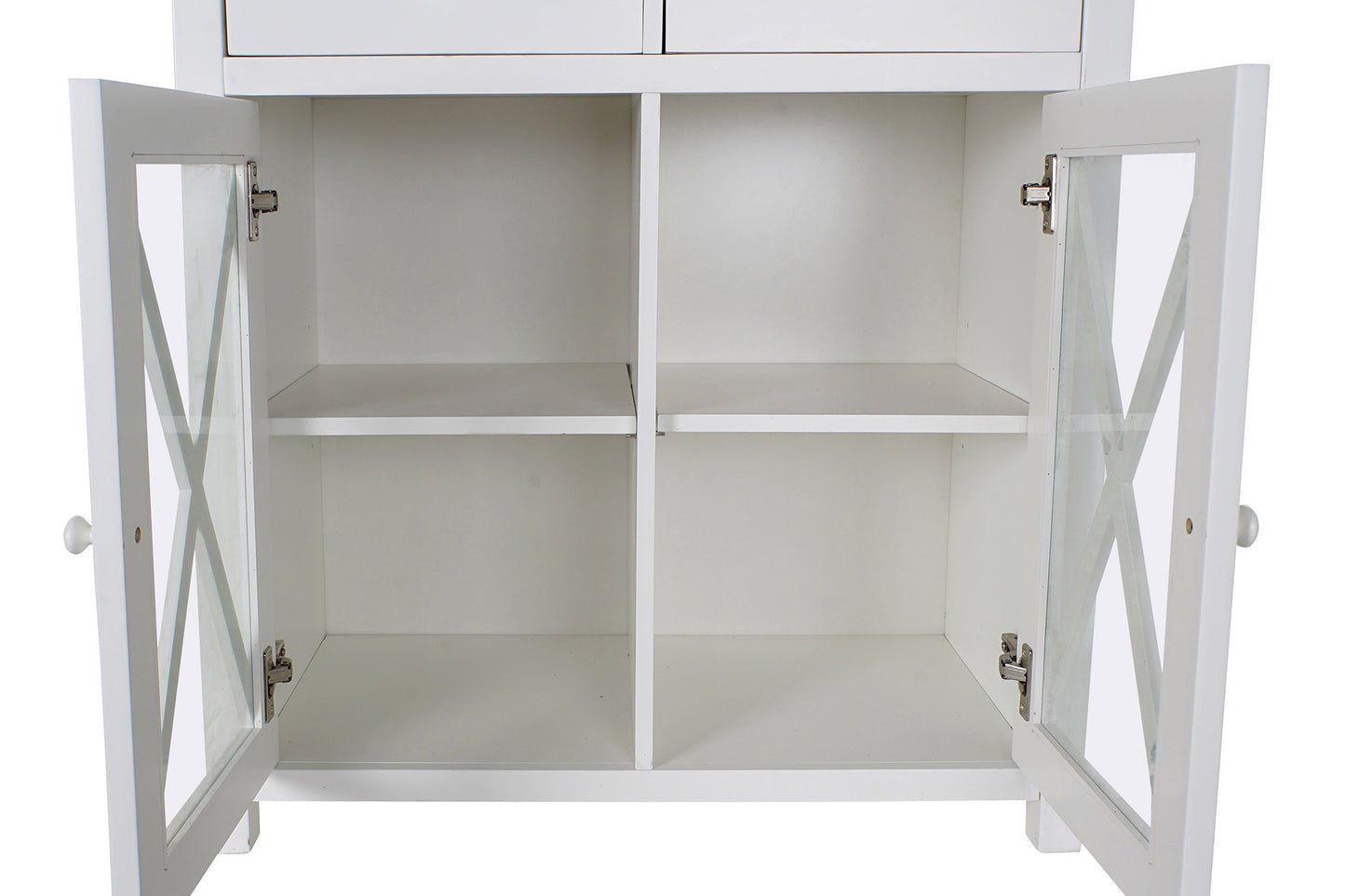 Cajonera alamo cristal 80*40*85cm blanco