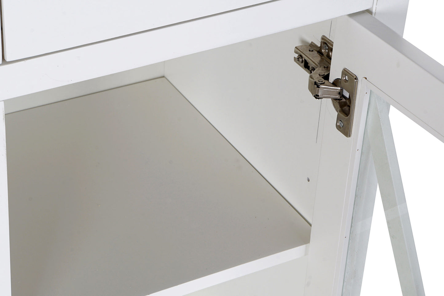 Cajonera alamo cristal 80*40*85cm blanco