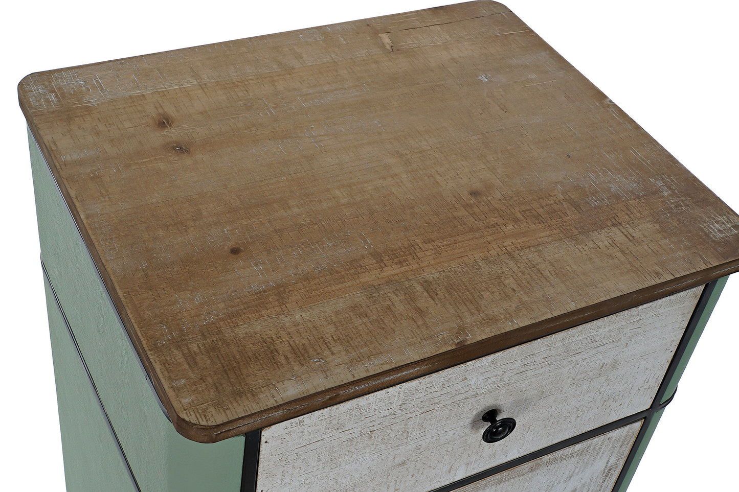 Cajonera metal mdf 48.5*42*82.5cm verde