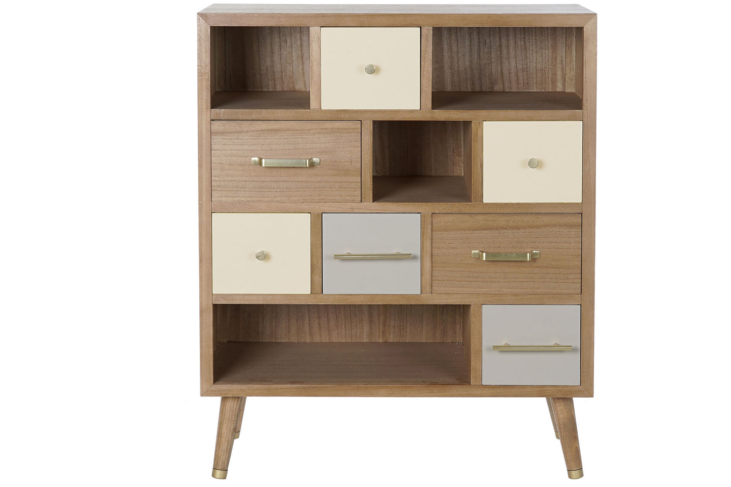 Cajonera madera metal 76*34*94cm gris