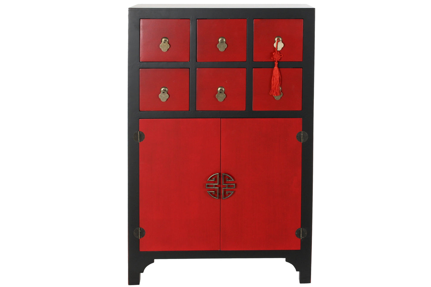 Cajonera abeto mdf 63*27*101cm rojo