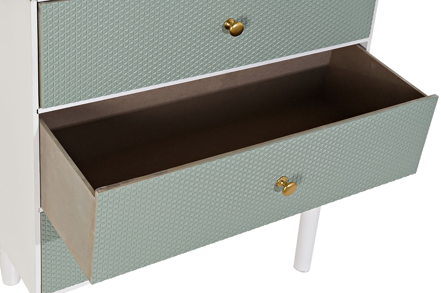 Cajonera mdf 60*28*70cm 3 cajones verde
