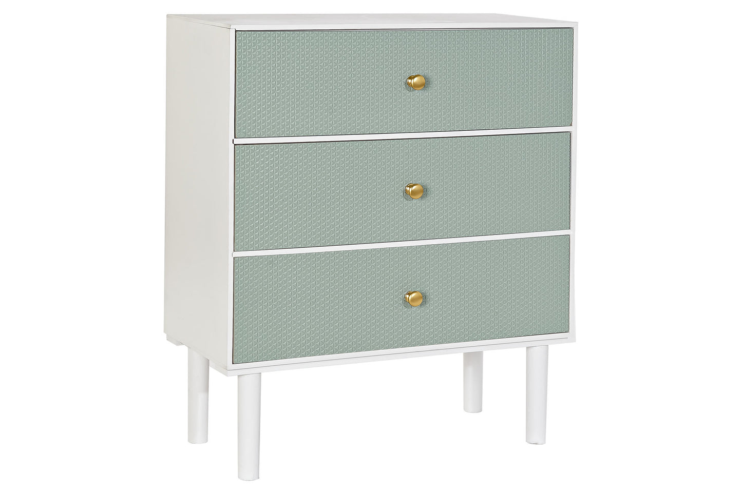 Cajonera mdf 60*28*70cm 3 cajones verde