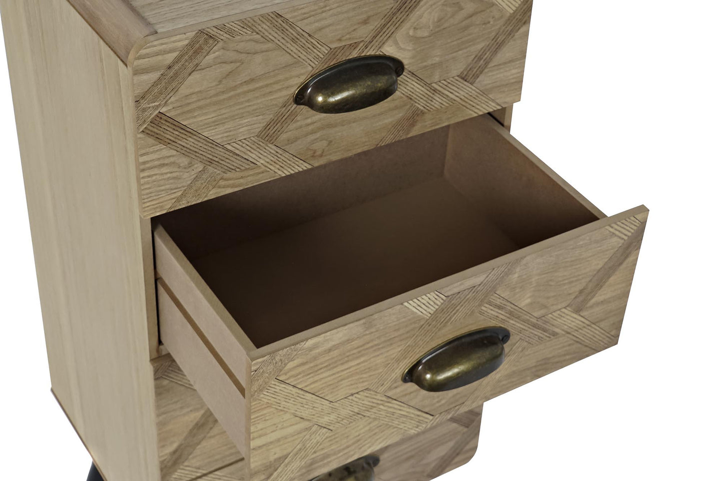 Cajonera mdf metal 37*31.5*80cm 4 cajones natural