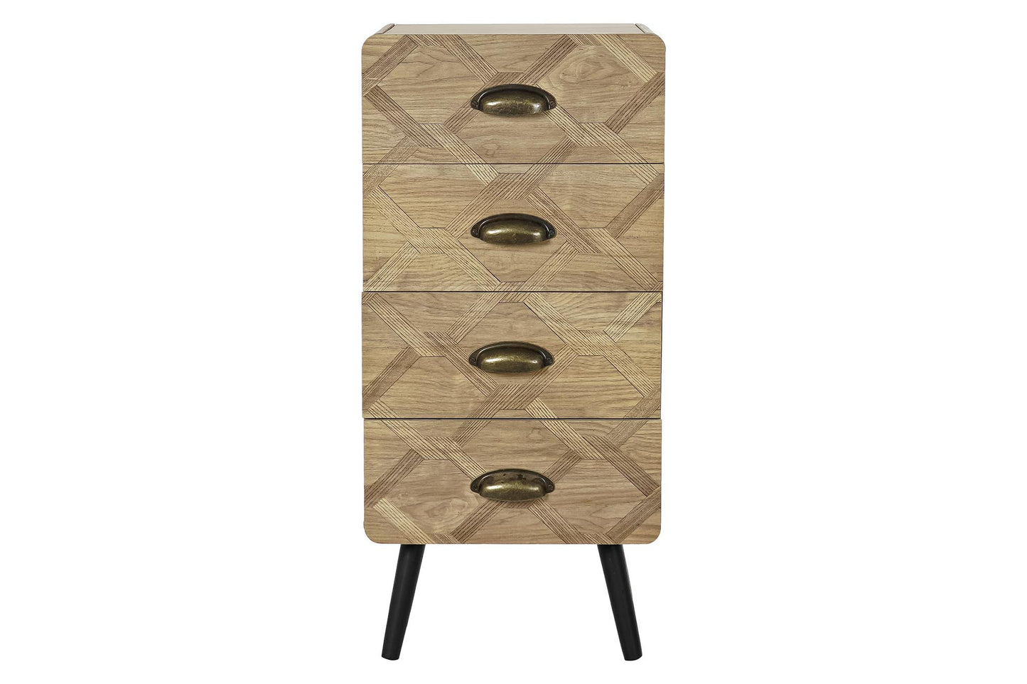 Cajonera mdf metal 37*31.5*80cm 4 cajones natural