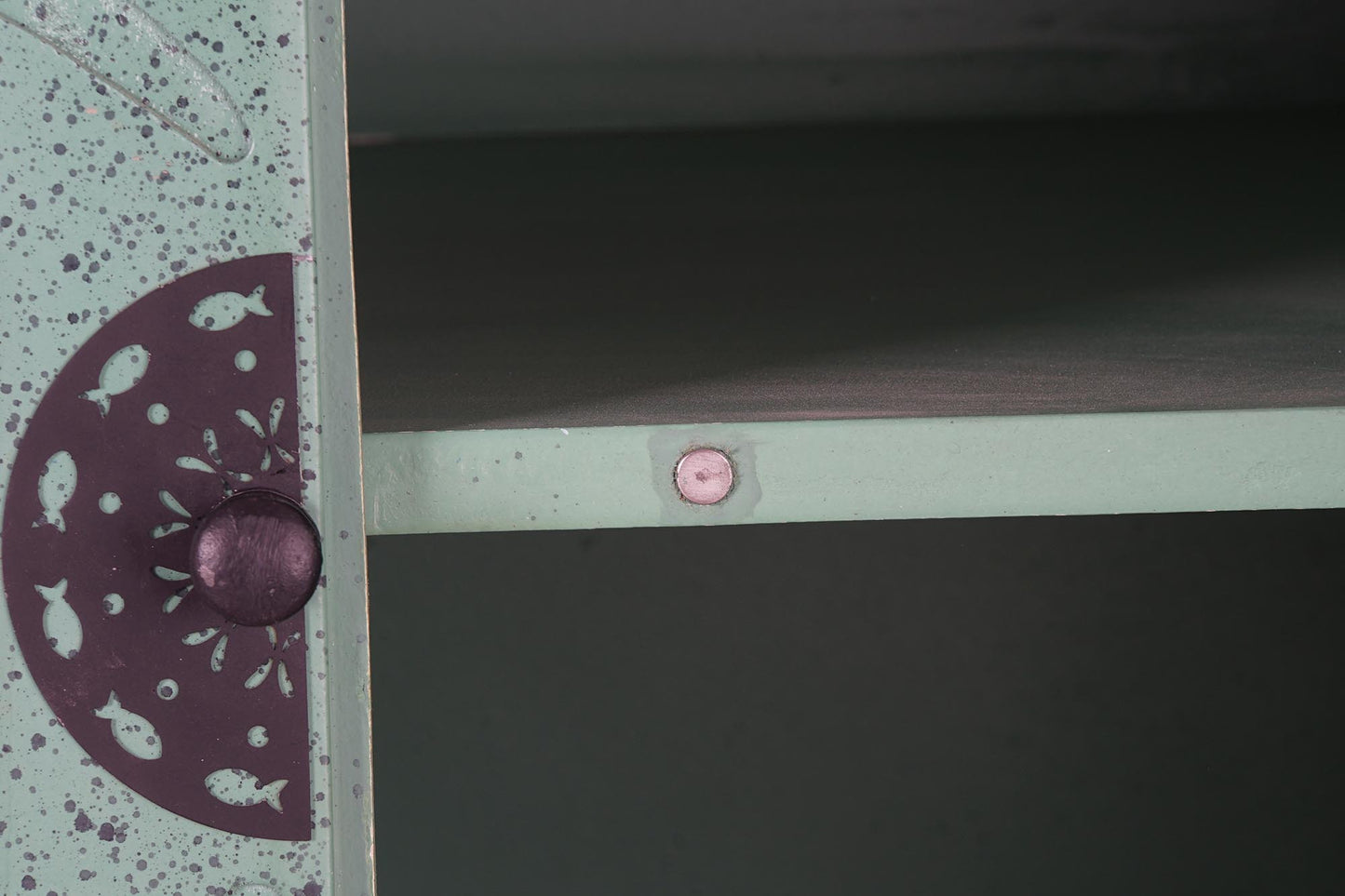 Buffet madera metal 200*55*85cm turquesa