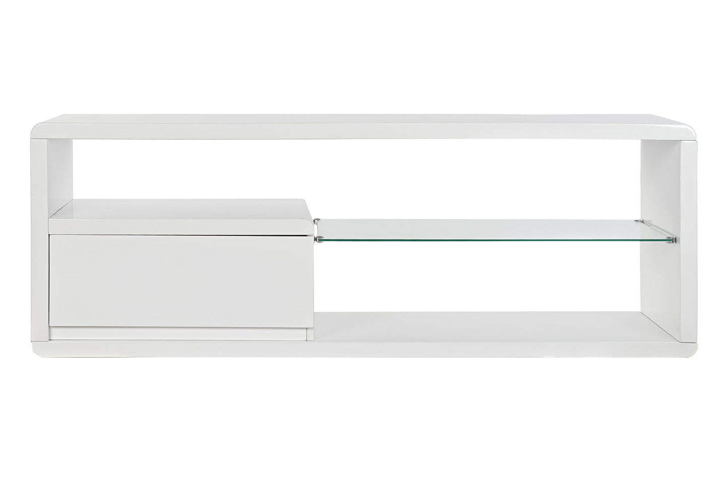 Mueble TV mdf cristal 140*40*50cm blanco