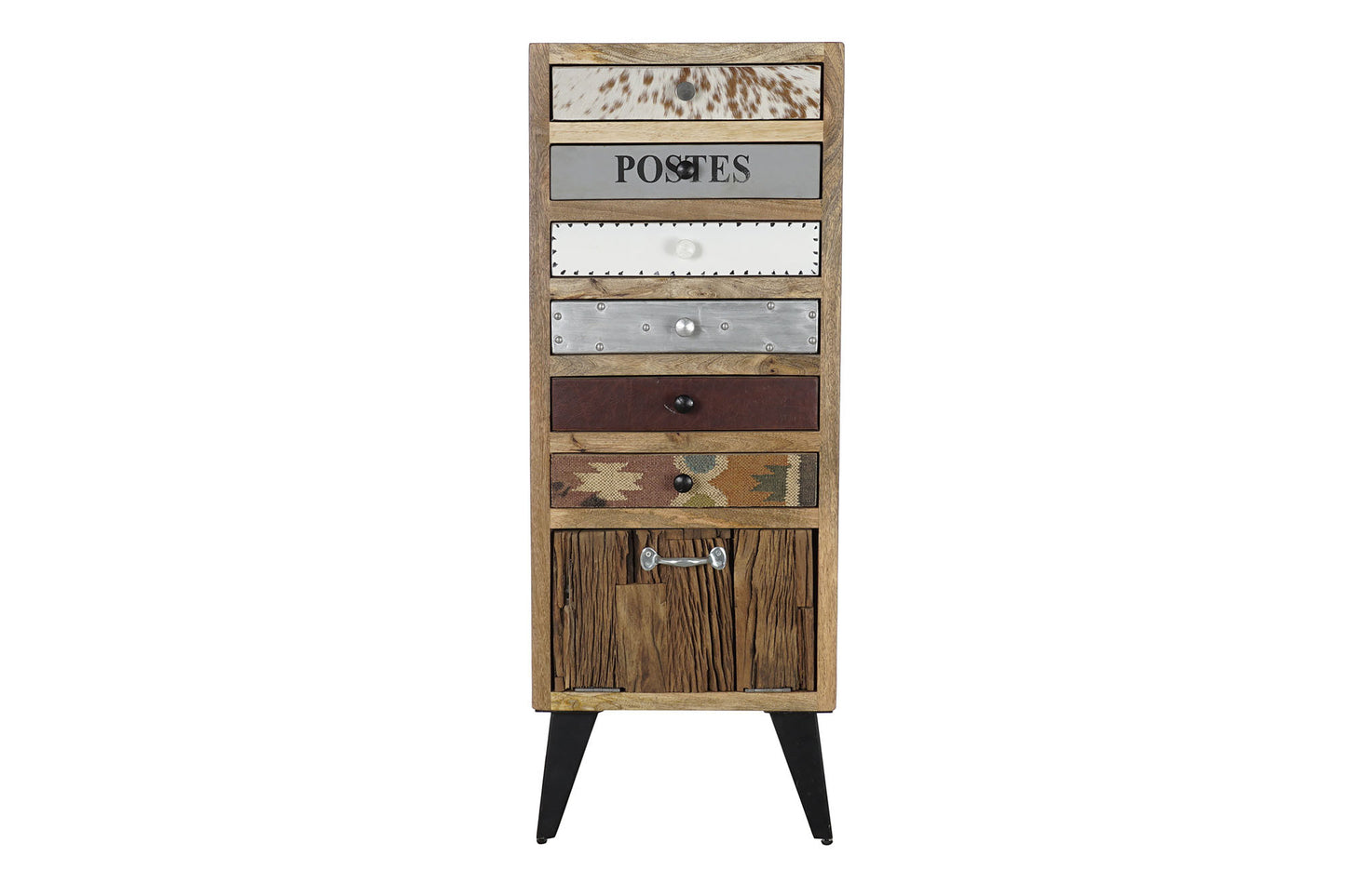 Cajonera mango metal 45*35*120cm natural