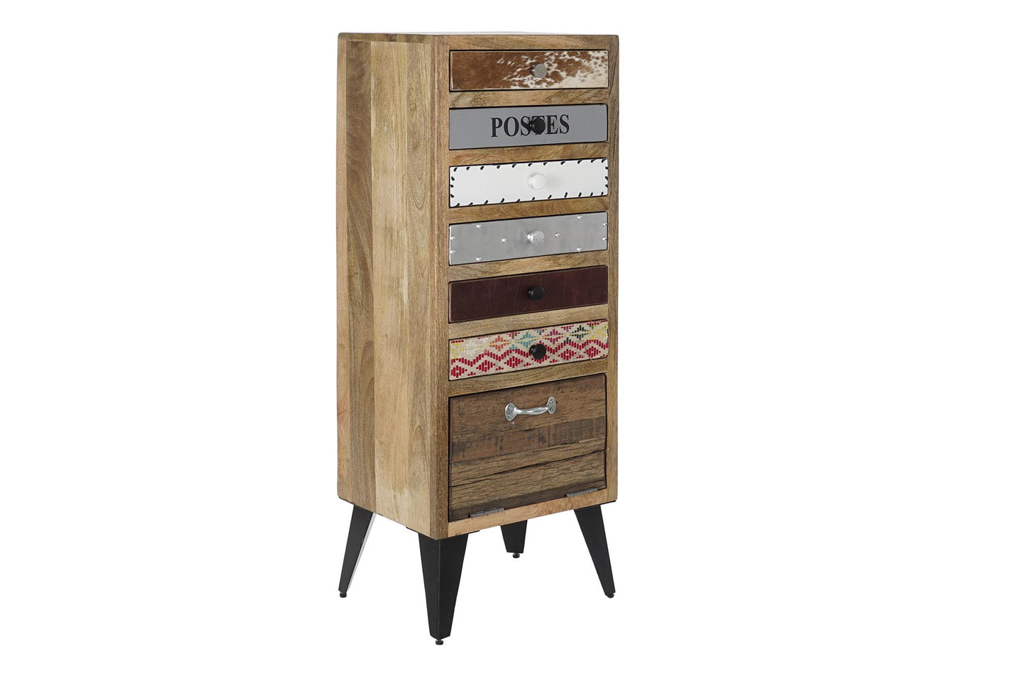 Cajonera mango metal 45*35*120cm natural