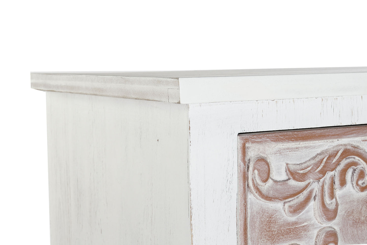 Cajonera mdf 60*40*131cm envejecido blanco