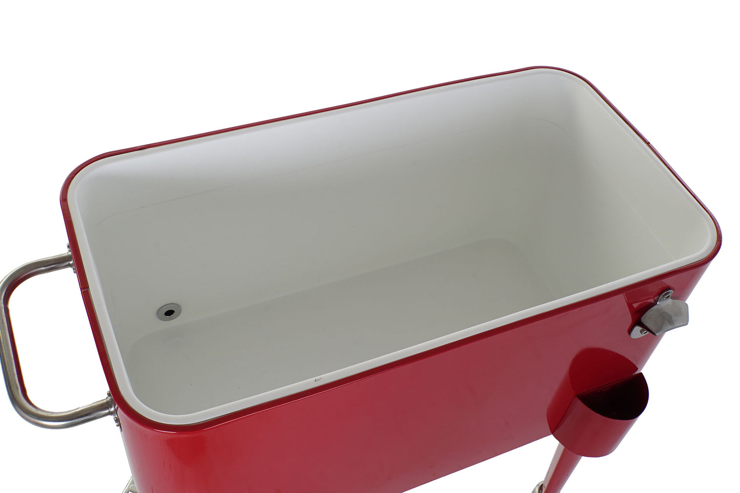 Nevera acero pp 74*43*80cm 56l rojo
