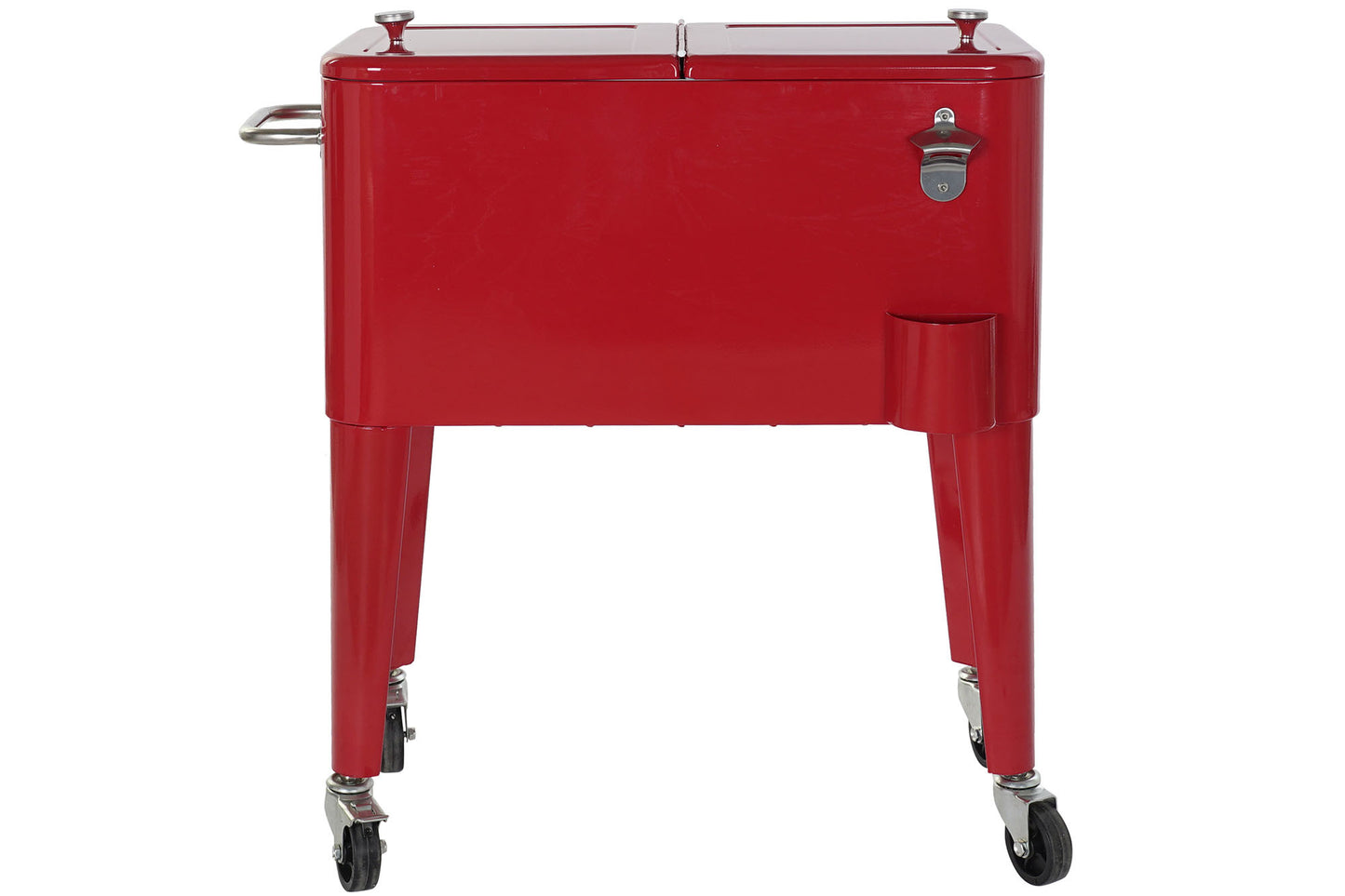 Nevera acero pp 74*43*80cm 56l rojo