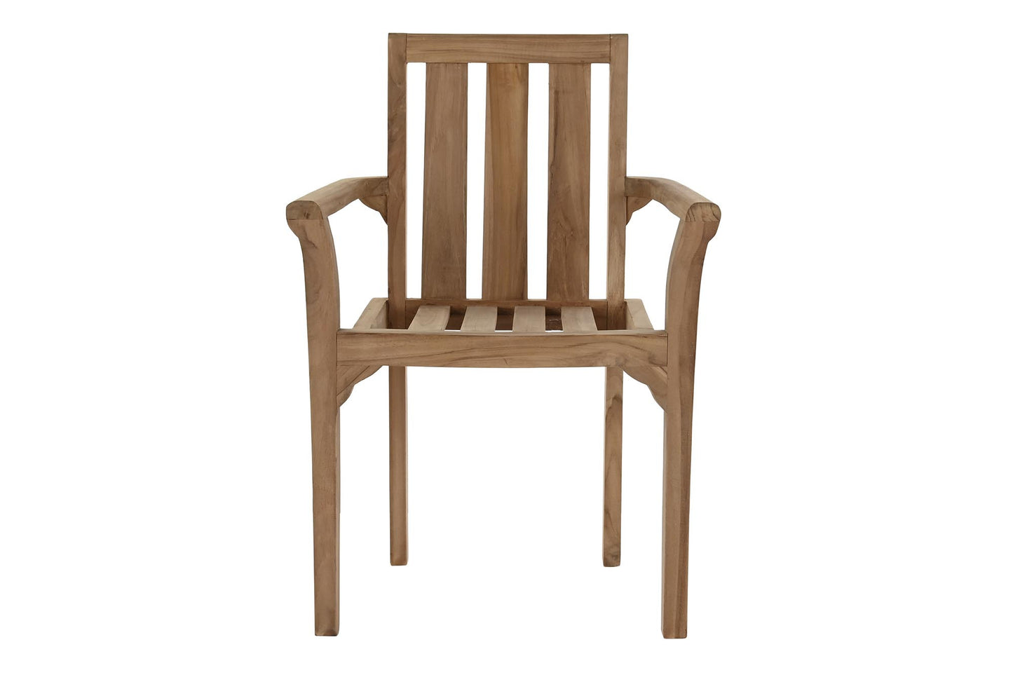 Silla teca 63*47*88cm apilable natural marron