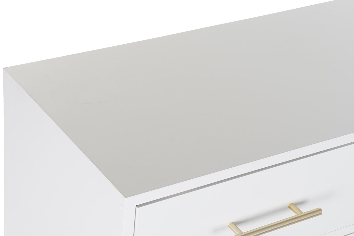 Comoda paulownia metal 80*34*84cm blanco