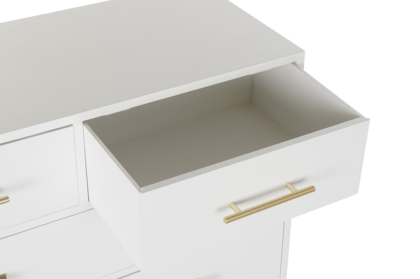 Comoda paulownia metal 80*34*84cm blanco