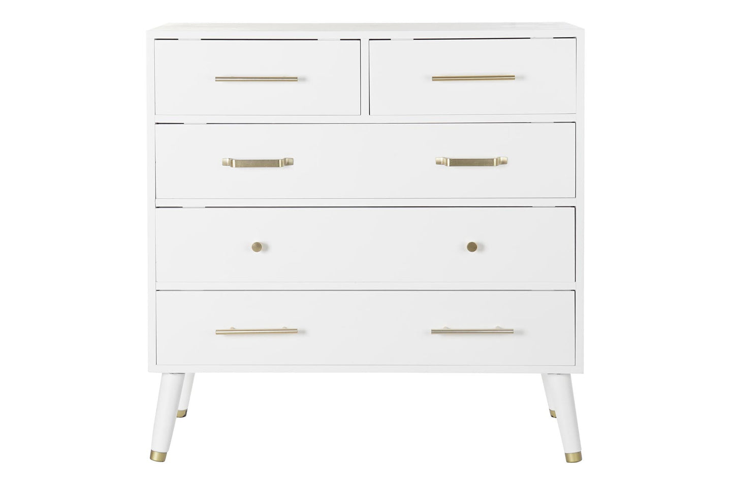 Comoda paulownia metal 80*34*84cm blanco