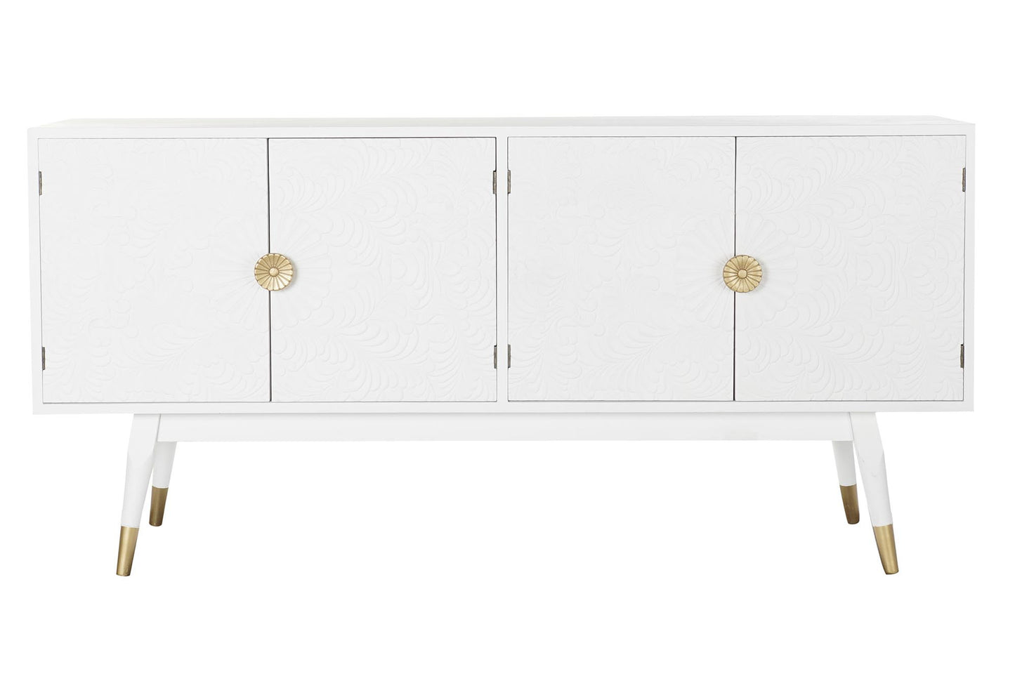 Buffet mdf abeto 160*42*80cm mandala blanco