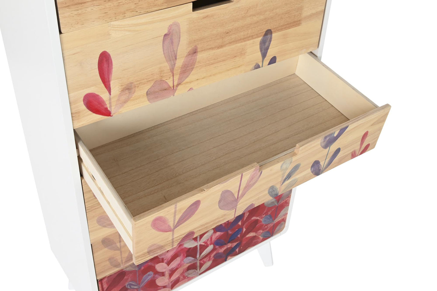 Comoda rebberwood mdf 60*30*108cm 6 cajones natural