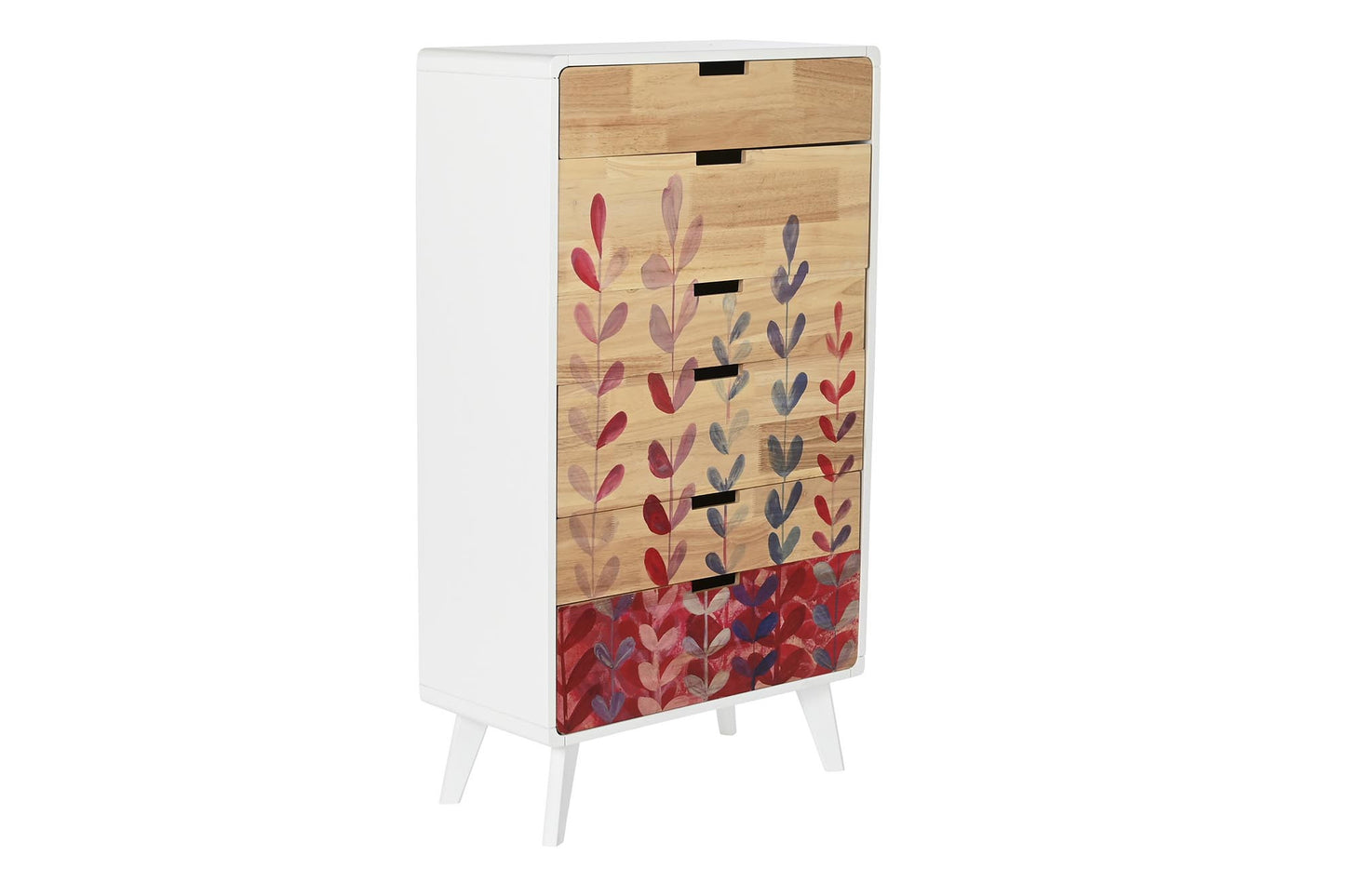Comoda rebberwood mdf 60*30*108cm 6 cajones natural