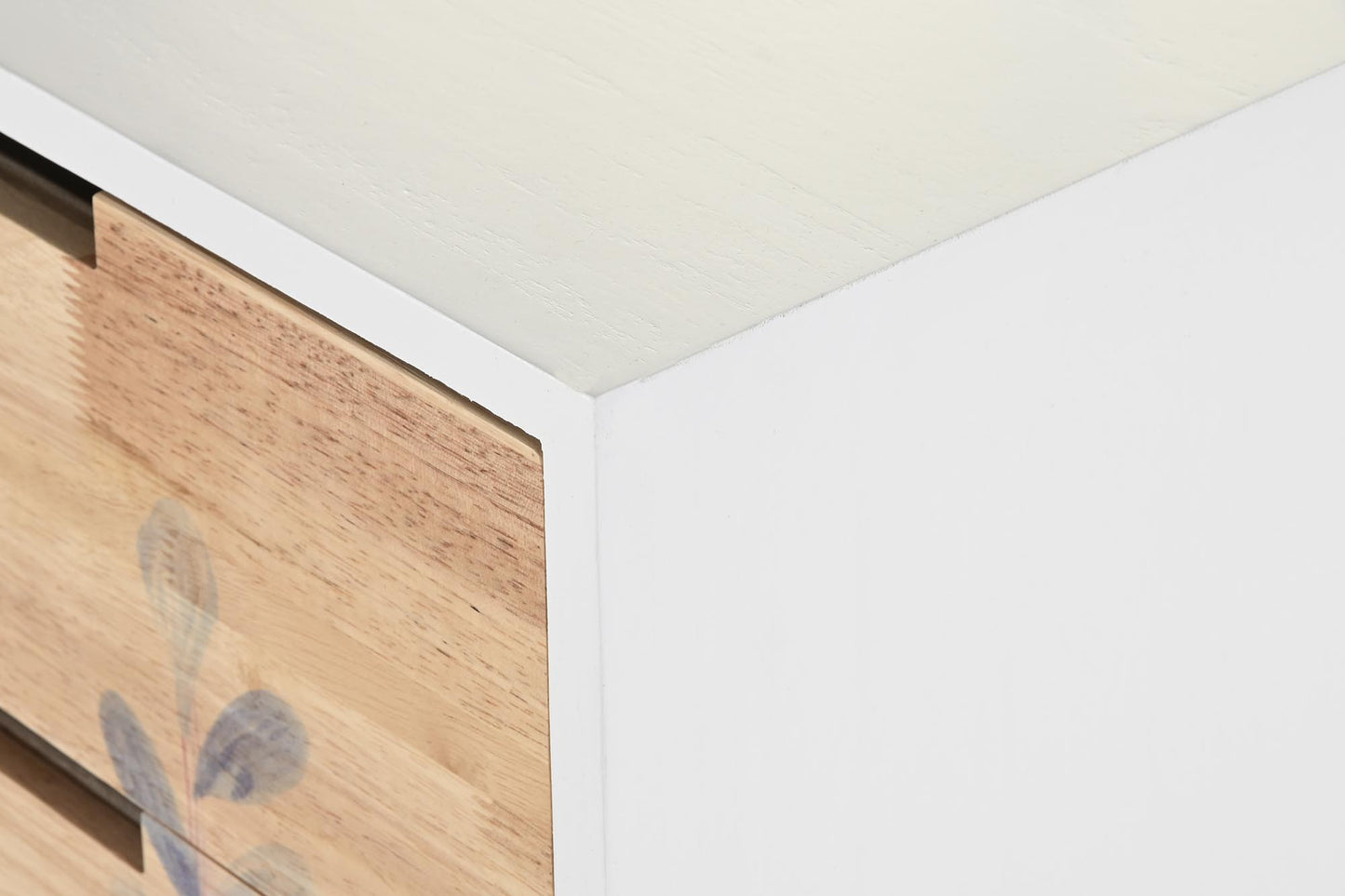 Cajonera rubberwood paulownia 40*30*78cm 4 cajones