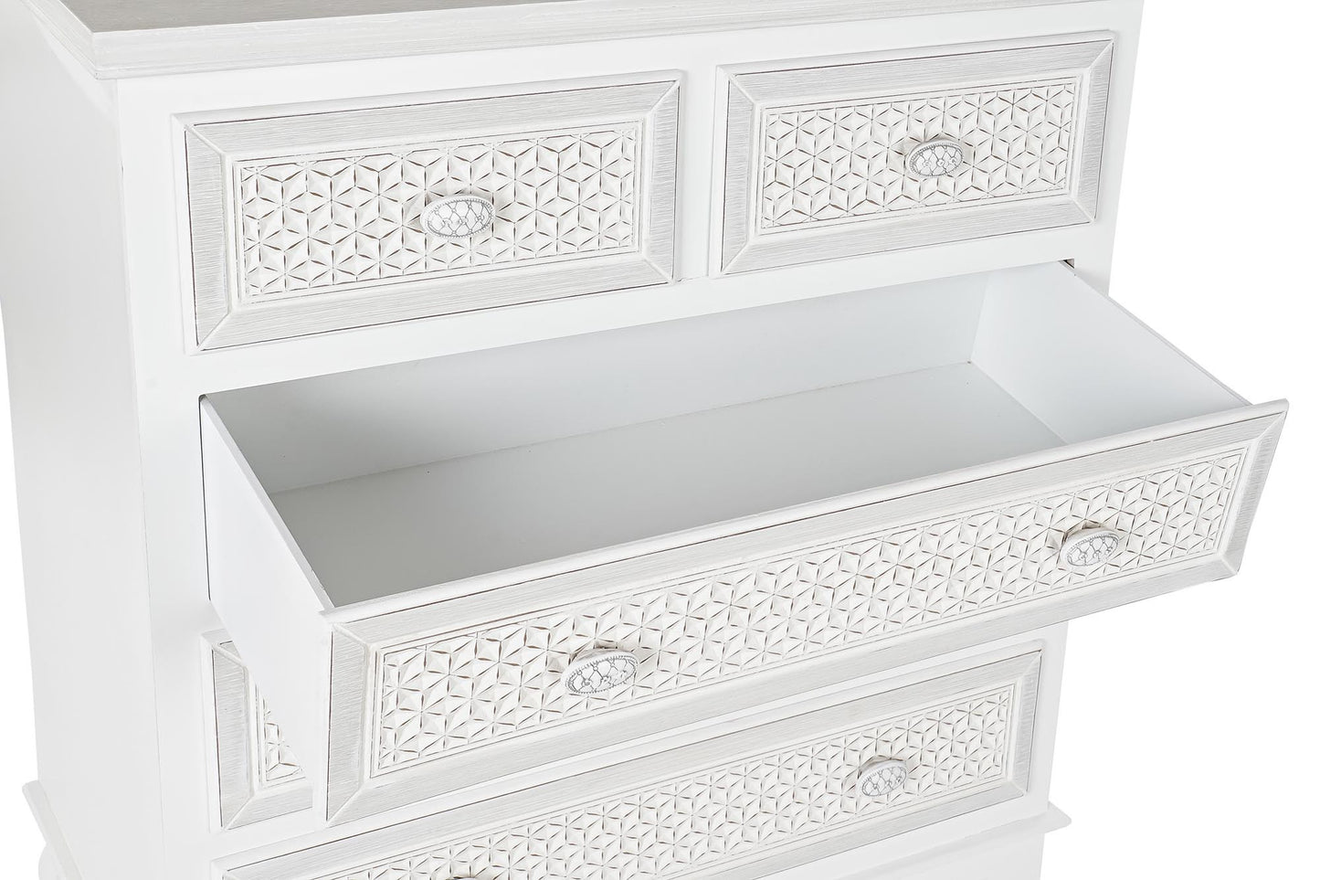 Comoda mdf madera 80*40*105cm blanco