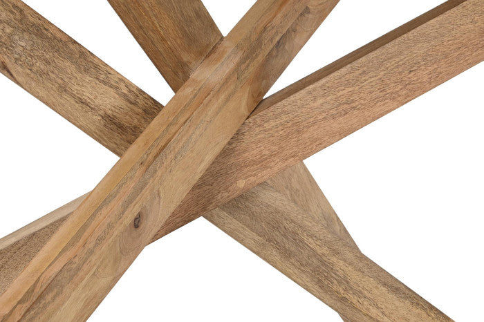 Mesa de comedor de madera de mango 180 × 90 × 76 cm