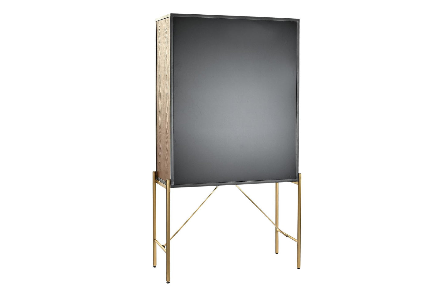 Aparador metal cristal 85*35*155cm hojas
