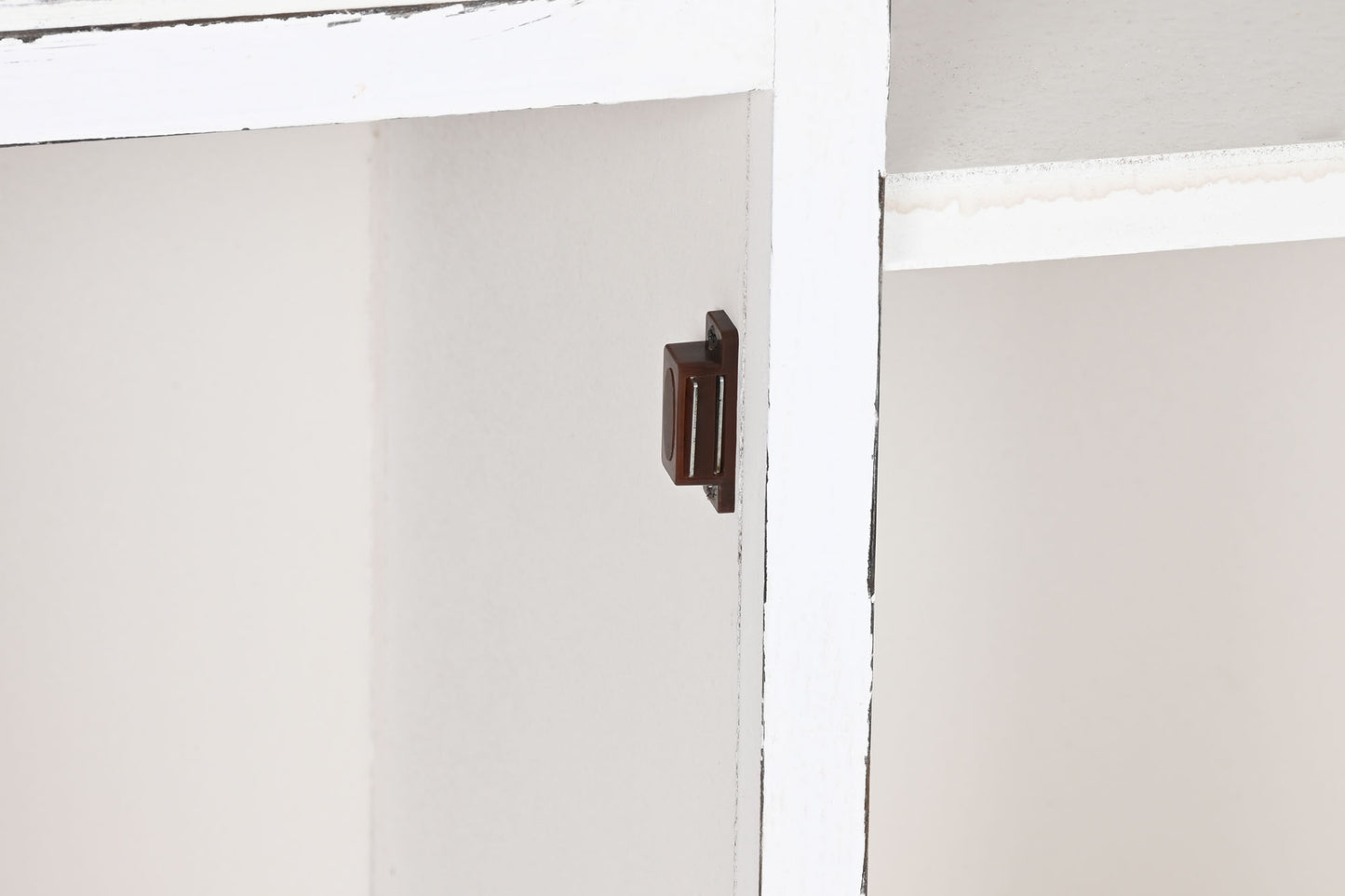 Cajonera madera 69*38*130cm desgastado blanco
