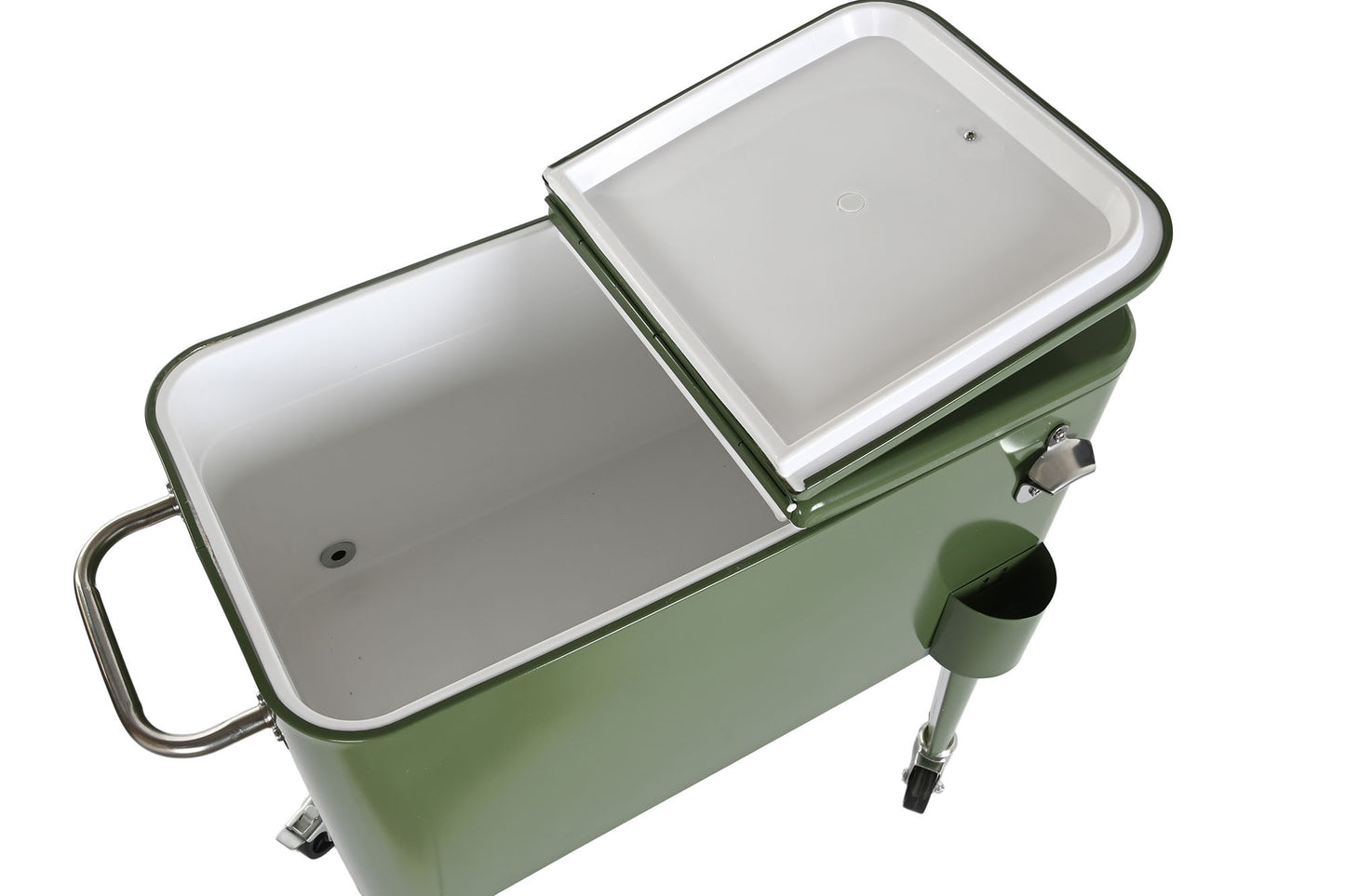 Nevera acero pp 74*43*80cm 56l verde musgo