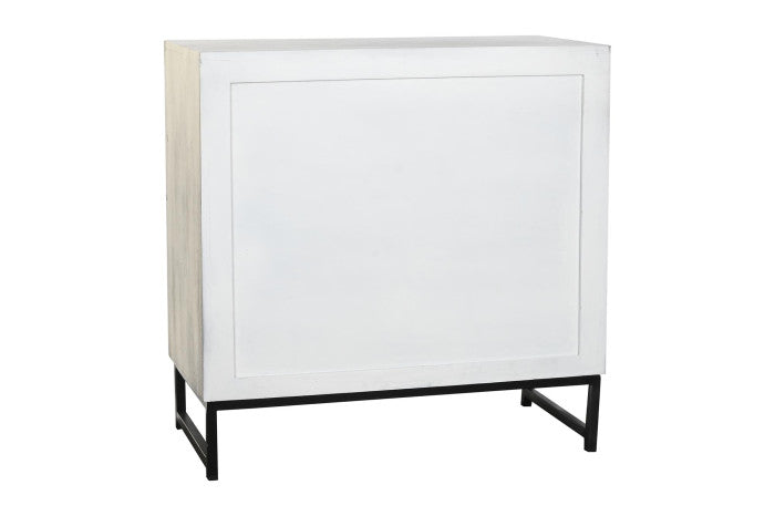Cómoda mango y cerámica 80x38x80 beige