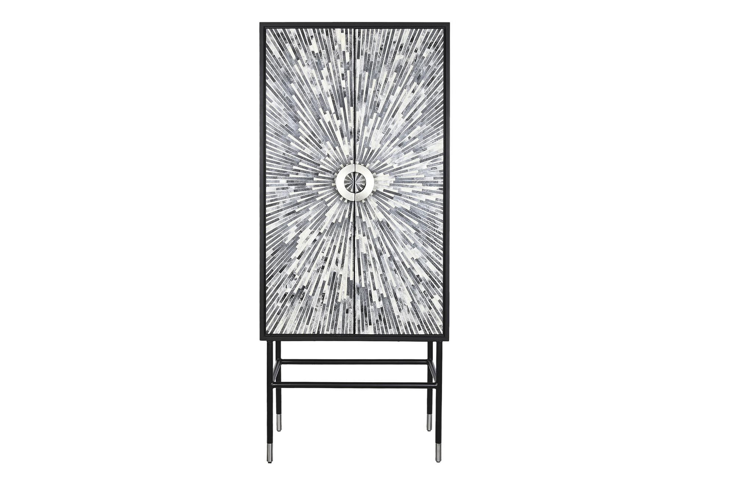Armario hueso resina 75*40*181cm taracea negro