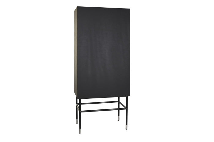 Armario hueso resina 75x40x181 taracea negro
