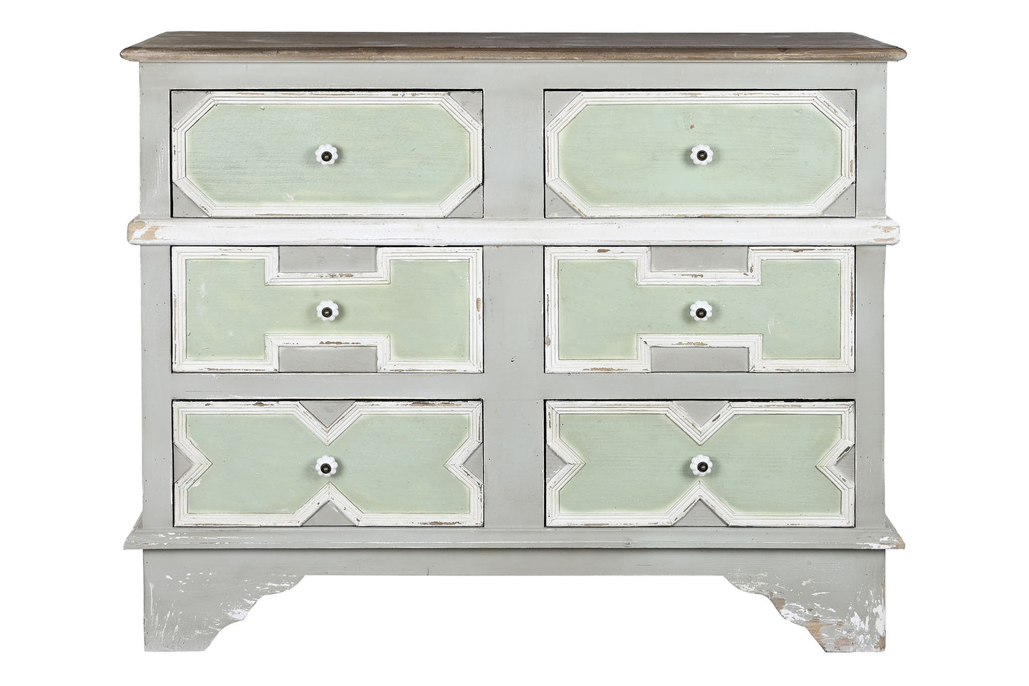 Comoda abeto mdf 117*38*94cm envejecido