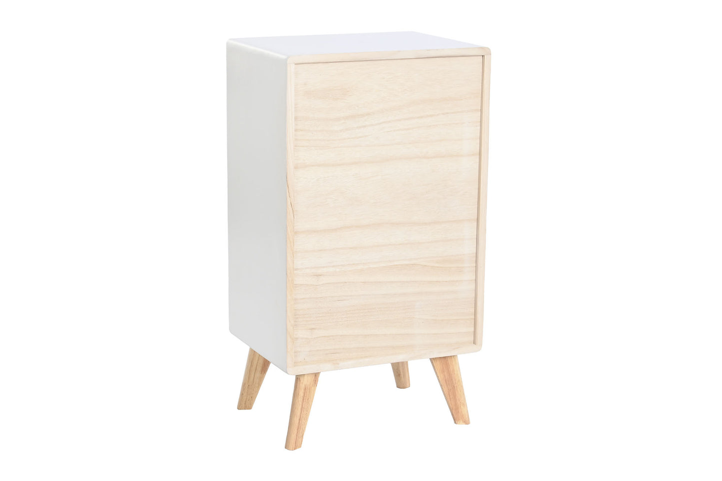 Cajonera paulownia ratan 40*30*72cm blanco