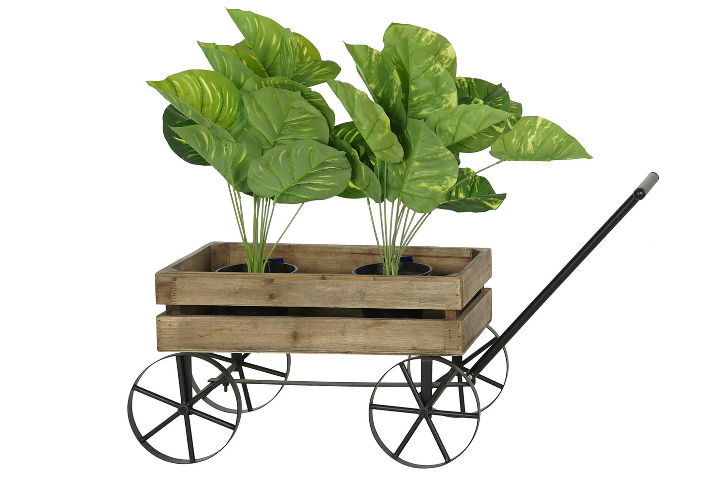 Carro abeto metal 55*28.5*55cm plantas marron oscuro