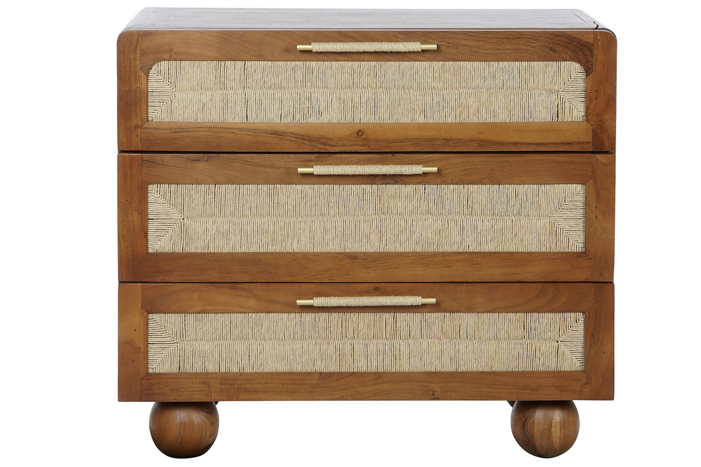 Comoda acacia ratan 90*45*90cm trenzada