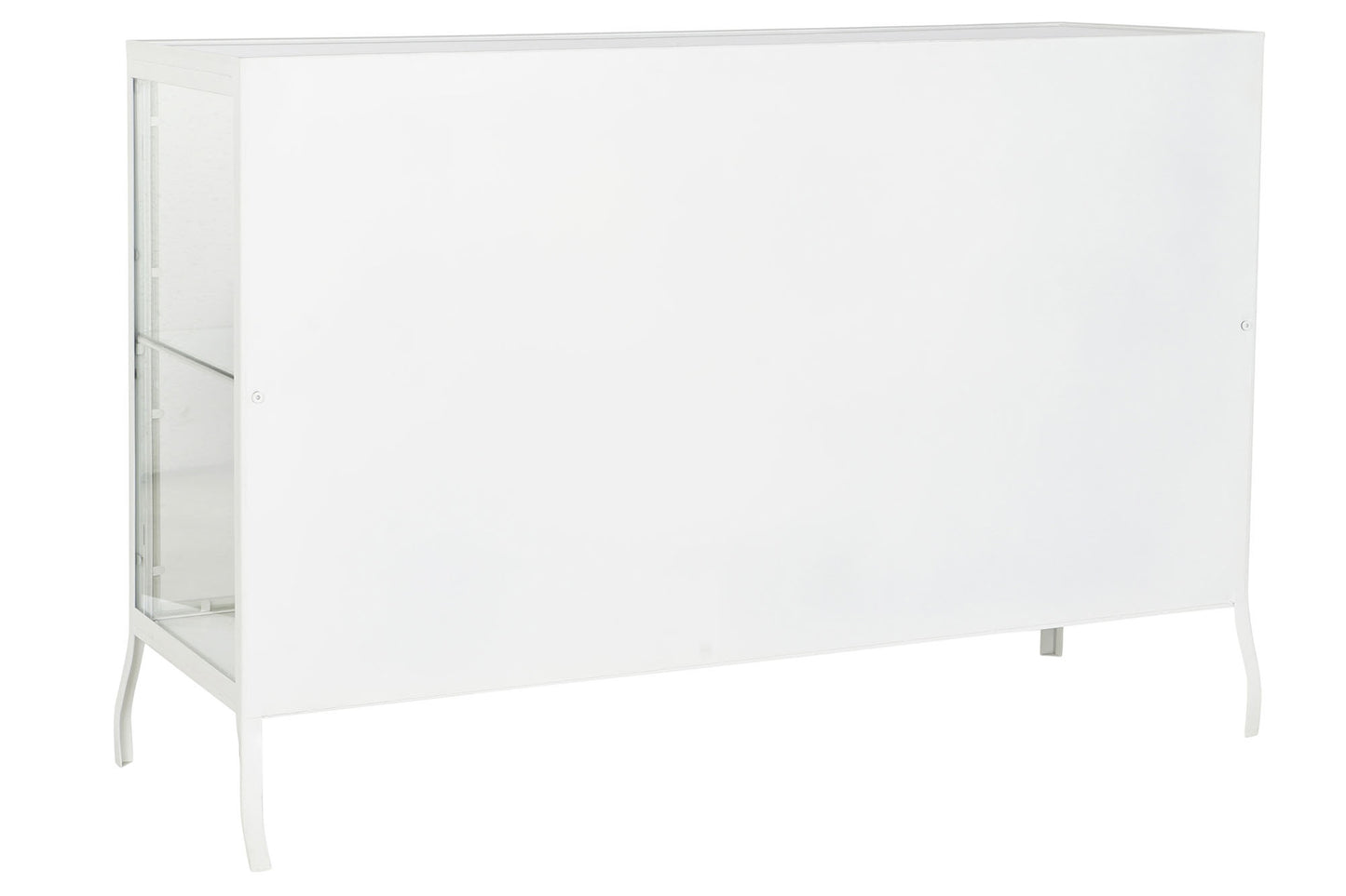 Buffet metal cristal 120*40*81cm blanco