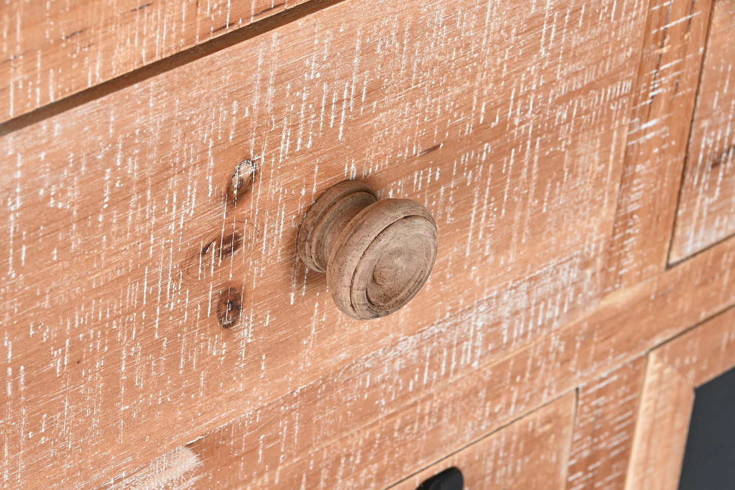 Cajonera abeto metal 110*40*92.5cm 16 caj natural