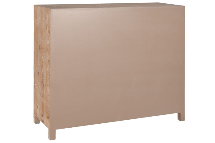 Cajonera abeto metal 110x40x92,5 natural 16 cajones
