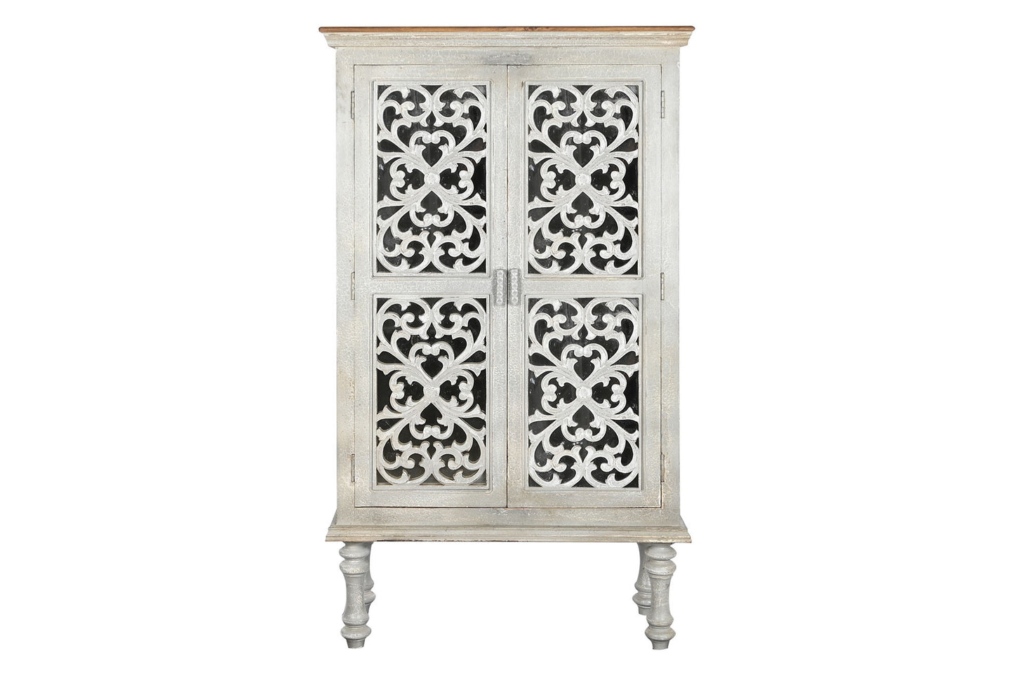 Armario mango espejo 103*43*180cm tallado gris