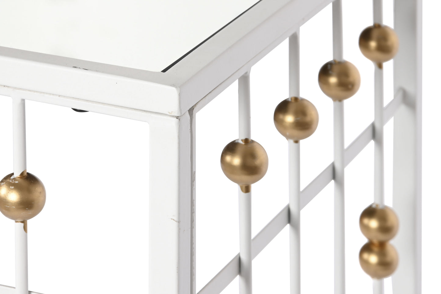 Consola metal espejo 120*40*80cm blanco