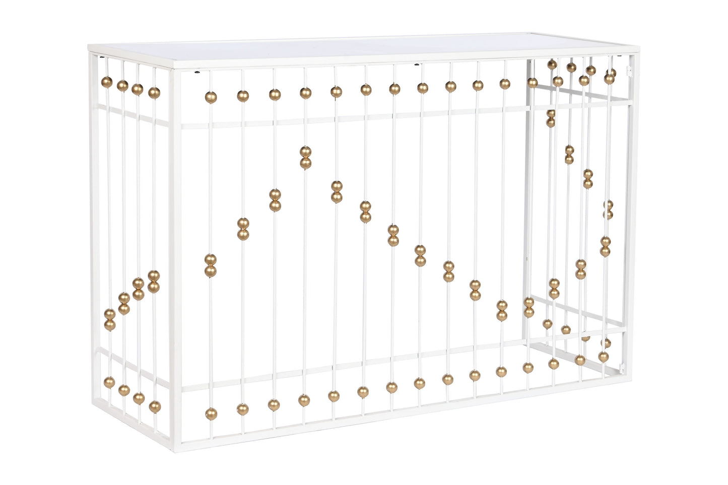 Consola metal espejo 120*40*80cm blanco