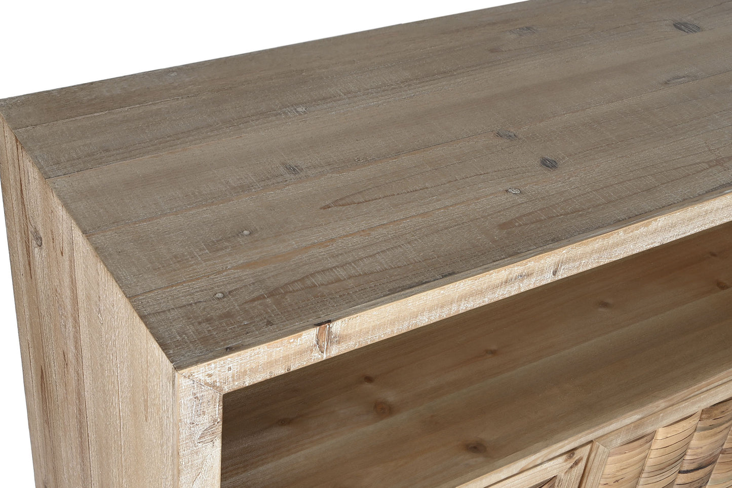 Mueble TV abeto fibra 178*40*82cm natural marron