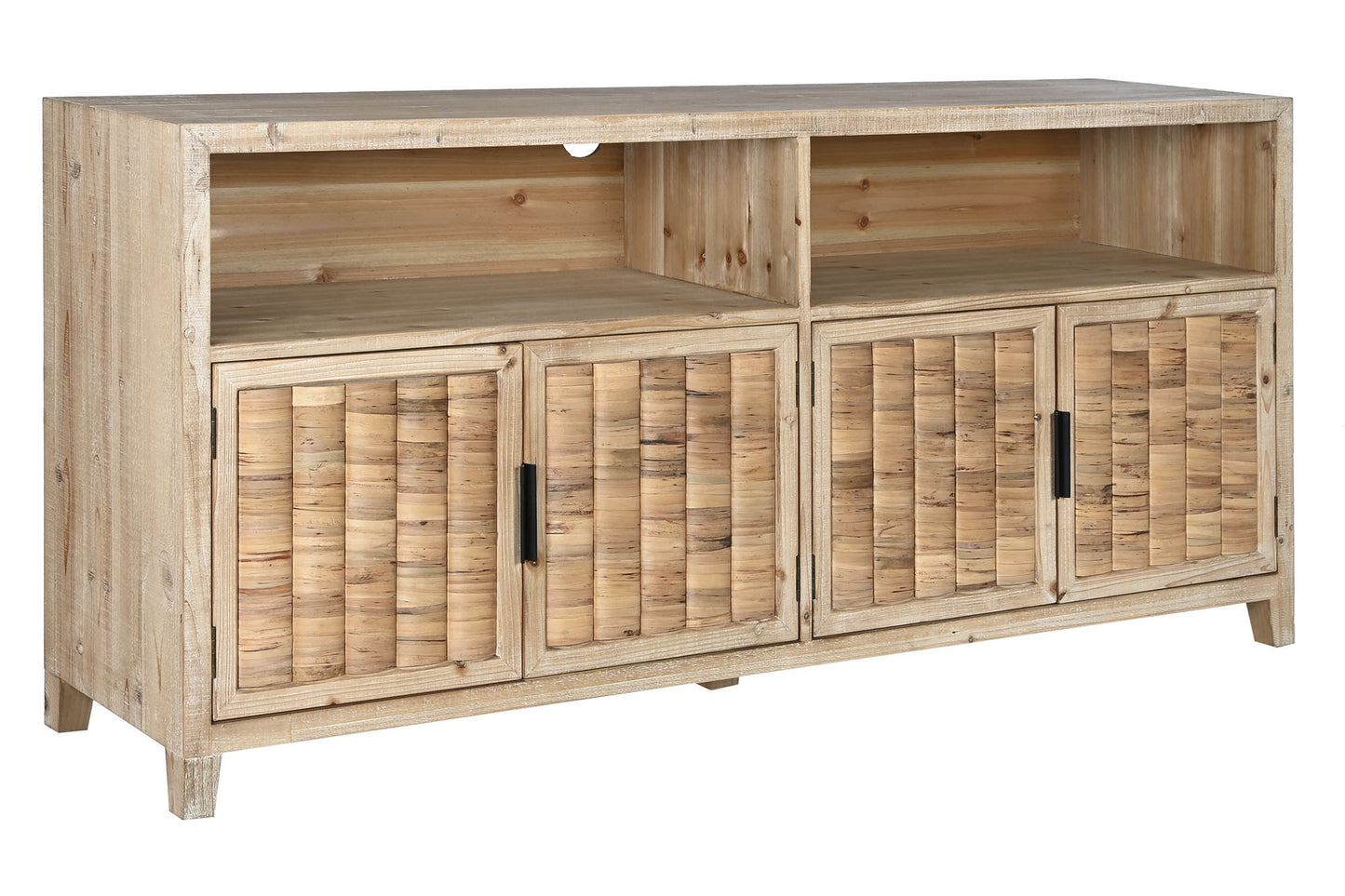 Mueble TV abeto fibra 178*40*82cm natural marron